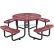 Table de pique-nique ronde Global Industrial™ de 46 pouces, en métal déployé, rouge