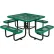 Table de pique-nique carrée Global Industrial™ de 46 pouces, en métal déployé, verte