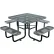 Table de pique-nique carrée Global Industrial™ de 46 pouces, en métal déployé, grise