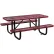 Table de pique-nique rectangulaire Global Industrial™ de 6', en métal déployé, rouge