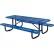 Table de pique-nique rectangulaire Global Industrial™ de 2,44 m (8 pi), en métal déployé, bleue