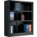 Bibliothèque Interion® entièrement en acier, 36" de largeur x 12" de profondeur x 42" de hauteur, noire, 3 compartiments