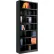 Interion® All Steel Bookcase 36"W x 12"D x 84"H, Black, 7 Openings
