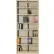 Bibliothèque Interion® entièrement en acier, 36" de largeur x 12" de profondeur x 84" de hauteur, couleur mastic, 7 compartiments ouverts