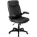 Fauteuil de direction Interion® à dossier haut et accoudoirs rabattables, cuir, noir