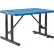 Global Industrial™ 4' Rectangular Steel Outdoor Table, Expanded Metal, Blue