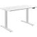Bureau électrique à hauteur réglable Interion®, 60" de largeur x 30" de profondeur, blanc avec piètement blanc