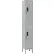 Global Industrial™ 2-Tier 2 Door Digital Locker, 12"W x 15"D x 78"H, Gray, Assembled