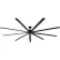 Ventilateur de plafond industriel Global Industrial™ 96", moteur à courant continu, 6 vitesses, 10 500 CFM, noir
