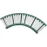 Global Industrial™ 90° Curved Section for 18"W Gravity Conveyors, Tapered Rollers