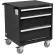 Armoire à tiroirs modulaire et mobile Global Industrial™, 3 tiroirs, avec serrure, 30" L x 27" P x 37" H, noire