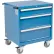 Armoire à tiroirs modulaire et mobile Global Industrial™, 3 tiroirs, avec serrure, 30" L x 27" P x 37" H, bleue