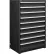 Global Industrial™ Modular Drawer Cabinet, 9 Drawers, w/Lock, 36"W x 24"D x 57"H, Black