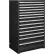 Armoire à tiroirs modulaire Global Industrial™, 14 tiroirs, avec serrure, 36" de largeur x 24" de profondeur x 57" de hauteur, noire