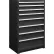 Armoire à tiroirs modulaire Global Industrial™, 8 tiroirs, avec serrure, 36" L x 24" P x 57" H, noire