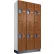 Armoire à casiers en bois Global Industrial™ de type Z, à 2 rangées et 6 portes, 36" de largeur x 15" de profondeur x 76" de hauteur, couleur cerisier, livrée montée