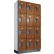 Armoire à casiers en bois Global Industrial™ à 4 rangées et 12 portes, 36" de largeur x 15" de profondeur x 76" de hauteur, couleur cerisier, montée
