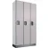 Global Industrial™ : casier en bois à 1 étage et 3 portes, 36" de largeur x 15" de profondeur x 76" de hauteur, gris, monté