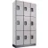 Armoire à casiers en bois Global Industrial™ à 3 niveaux et 9 portes, 36" de largeur x 15" de profondeur x 76" de hauteur, grise, montée