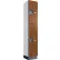 Casiers en bois Global Industrial™ de type Z, à 2 niveaux et 2 portes, 12" de largeur x 15" de profondeur x 76" de hauteur, couleur cerisier, livrés montés