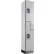 Global Industrial™ Z-Style 2-Tier 2 Door Wood Locker, 12"W x 15"D x 76"H, Gray, Assembled