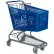 VersaCart® Blue Plastic Shopping Cart 5.2 Cu. Ft. Capacity 103-145-DBL-BH