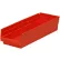 Bac de rangement emboîtable en plastique Global Industrial™, 6-5/8" de largeur x 17-7/8" de longueur x 4" de hauteur, rouge - Lot de 20