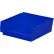 Bac de rangement emboîtable en plastique Global Industrial™, 11-1/8" de largeur x 11-5/8" de longueur x 4" de hauteur, bleu - Lot de 12