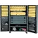 Armoire de rangement robuste Durham JCBDLP724RDR – Portes affleurantes – 4 tiroirs, 72 bacs jaunes, 48 x 24 x 78