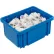Global Industrial™ Plastic Dividable Grid Container, 10-7/8"L x 8-1/4"W x 5"H, Blue - Pkg Qty 20