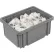 Bac à compartiments amovibles en plastique Global Industrial™, 10-7/8" de longueur x 8-1/4" de largeur x 5" de hauteur, gris - Lot de 20