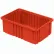 Bac à compartiments modulables en plastique Global Industrial™, 16-1/2" de long x 10-7/8" de large x 6" de haut, rouge - Lot de 8