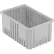Global Industrial™ Plastic Dividable Grid Container, 16-1/2"L x 10-7/8"W x 8"H, Gray - Pkg Qty 8