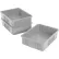 Conteneur à compartiments amovibles en plastique Global Industrial™, 22-1/2" de longueur x 17-1/2" de largeur x 6" de hauteur, gris - Lot de 3