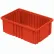 Conteneur à compartiments modulables en plastique Global Industrial™, 22-1/2" de longueur x 17-1/2" de largeur x 8" de hauteur, rouge - Lot de 3