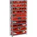 Rayonnage ouvert en acier Global Industrial™ - 28 bacs empilables rouges de 8-1/4 x 14-3/4 x 7, 8 étagères, 36 x 12 x 73