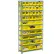 Global Industrial™ Steel Open Shelving - 21 Yellow Plastic Stacking Bins 8 Shelves 36 x 18 x 73