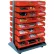 Global Industrial™ Mobile Floor Rack w/ 96(D) Red Bins, 36"W x 25-1/2"D x 55"H