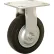 Global Industrial™ Heavy Duty Rigid Plate Caster 5" Mold-on Rubber Wheel 350 lb. Capacity