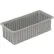 Boîte en plastique empilable et divisible Dandux®, 24" de long x 11" de large x 8" de haut, grise