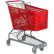 VersaCart® Red Plastic Shopping Cart 5.2 Cu. Foot Capacity 103-145-RED-BH