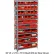 Global Industrial™ Steel Open Shelving with 16 Red Plastic Stacking Bins 5 Shelves - 36x18x39