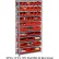 Rayonnage ouvert en acier Global Industrial™ avec 18 bacs empilables en plastique rouge, 10 tablettes - 36 x 18 x 73