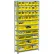 Rayonnage ouvert en acier Global Industrial™ - 18 bacs empilables en plastique jaune, 10 tablettes - 36 x 18 x 73