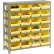 Rayonnage en acier Global Industrial™ avec 18 bacs en plastique de 4"H, couleur jaune, 36x18x39 - 7 étagères