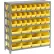 Global Industrial™ Steel Shelving - Total 36 4"H Plastic Shelf Bins Yellow, 36x12x39-7 Shelves