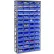 Rayonnage en acier Global Industrial™ avec 48 bacs de rangement en plastique de 4" de hauteur, couleur bleue, dimensions 36 x 12 x 72-13 étagères