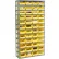 Global Industrial™ Steel Shelving with 48 4"H Plastic Shelf Bins Yellow, 36x12x72-13 Shelves