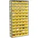 Rayonnages en acier Global Industrial™ avec 60 bacs de rangement en plastique jaune de 10 cm de hauteur, 36 x 12 x 72 - 13 étagères