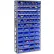 Rayonnages en acier Global Industrial™ - Lot de 72 bacs de rangement en plastique bleus de 4" de hauteur, 36 x 12 x 72-13 étagères